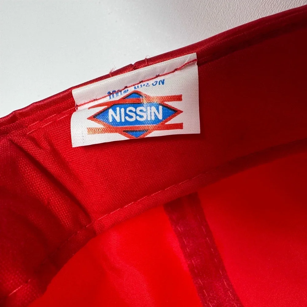 Vintage‎ Chicago Blackhawks Nissin Red Satin Rope Snapback Hat Mens NHL Cap